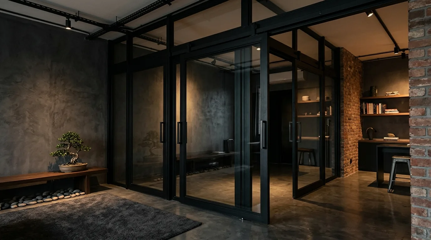 Create a calm entry zone with a screen